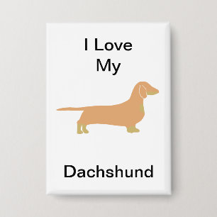 I love my dachshund fawn and tan silhouette