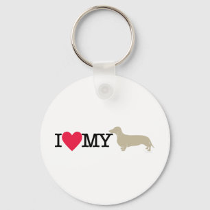 I Love My Dachshund ! Key Ring