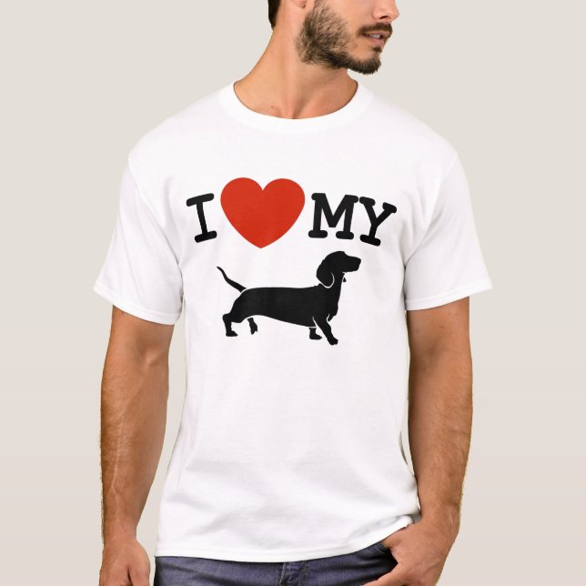 i love my dachshund t-shirt (Front)