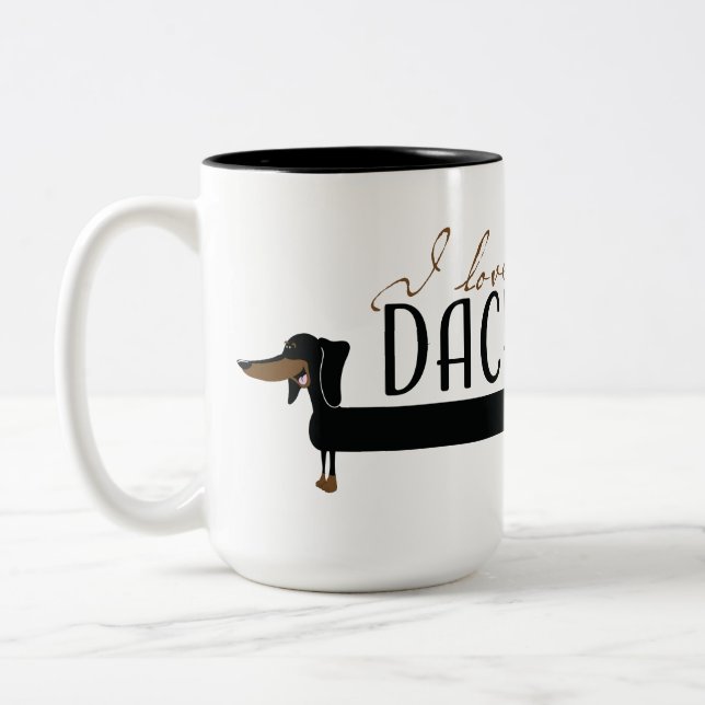 I love my Dachshund Two-Tone Coffee Mug (Left)