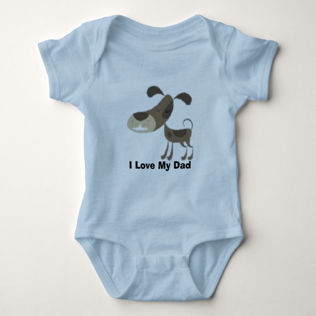 I Love My Dad Baby Bodysuit (Front)