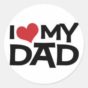 I Love My Dad Father's Day Sticker