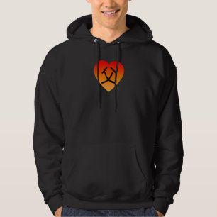 I Love My Dad In Classic Chinese Character On Grad Hoodie