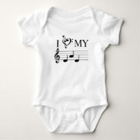 I Love My Dad Music Notes Heart Treble Clef Funny 