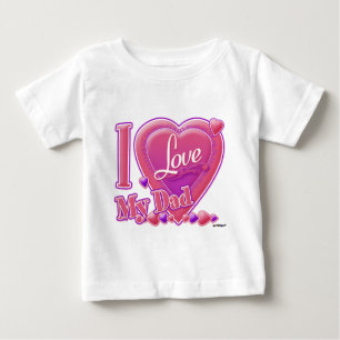 I Love My Dad pink/purple - heart Baby T-Shirt