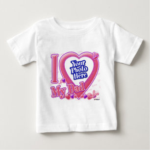 I Love My Dad pink/purple - photo Baby T-Shirt