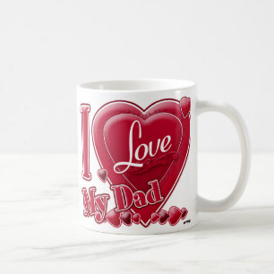 I Love My Dad red - heart Coffee Mug