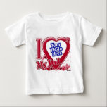 I Love My Dad red heart - photo Baby T-Shirt<br><div class="desc">I Love My Dad red heart - photo</div>