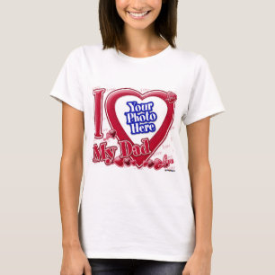 I Love My Dad red heart - photo T-Shirt