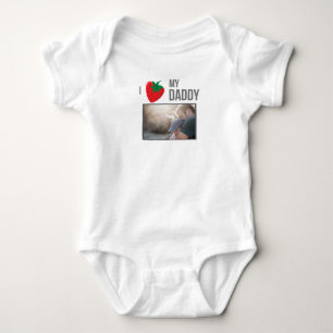 I LOVE MY DADDY BABY CLOTHES CUSTOM PHOTO BODYSUIT