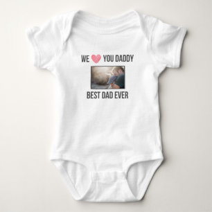 I LOVE MY DADDY BABY CLOTHES CUSTOM PHOTO BODYSUIT