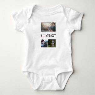 I LOVE MY DADDY BABY CLOTHES CUSTOM PHOTO BODYSUIT
