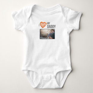 I LOVE MY DADDY BABY CLOTHES CUSTOM PHOTO BODYSUIT