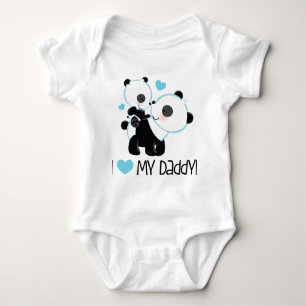 I Love My Daddy baby panda Baby Bodysuit