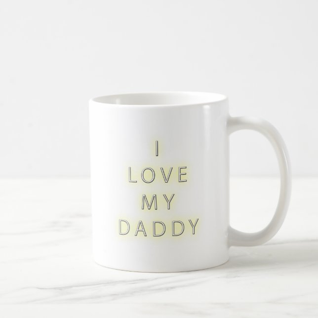 I Love My Daddy (Black) Coffee Mug (Right)