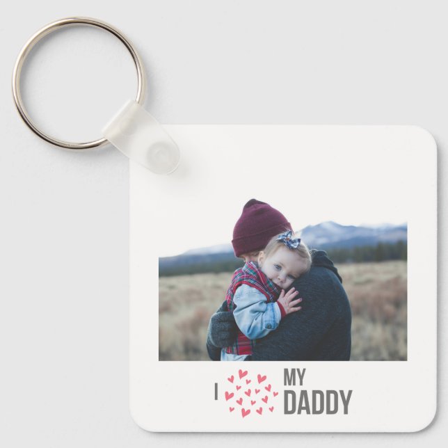 I LOVE MY DADDY KEYCHAIN 2 PHOTO CUSTOM (Front)