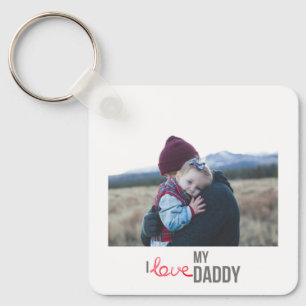 I LOVE MY DADDY KEYCHAIN 2 PHOTO CUSTOM