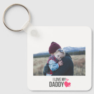 I LOVE MY DADDY KEYCHAIN 2 PHOTO CUSTOM