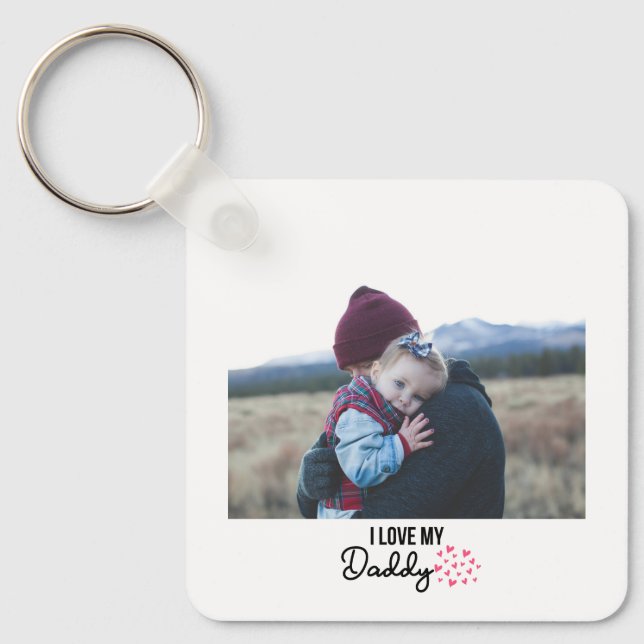 I LOVE MY DADDY KEYCHAIN 2 PHOTO CUSTOM (Front)