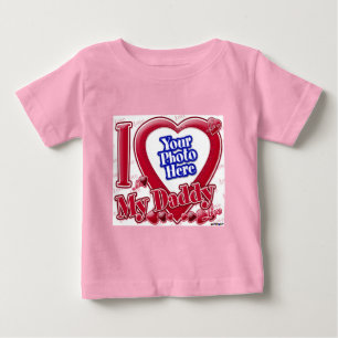 I Love My Daddy red heart - photo Baby T-Shirt