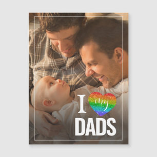 I Love My Dads   Rainbow Heart Pride Father's Day