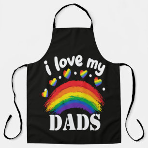 I Love My Dads Rainbow Pride Apron