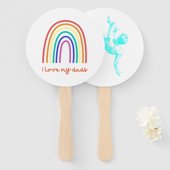 I Love My Dad's Set of Fans (Front and Back)