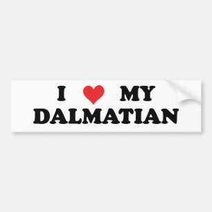 I Love My Dalmatian Bumper Sticker