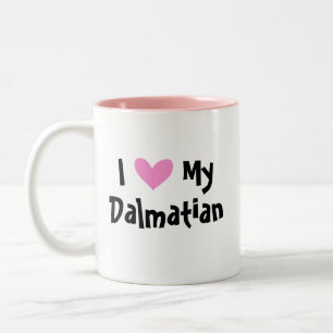 I Love My Dalmatian Two-Tone Coffee Mug