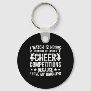 I Love My Daughter Cheer Dad Of A Cheerleader Fath Key Ring