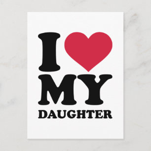 I love my daughter postcard