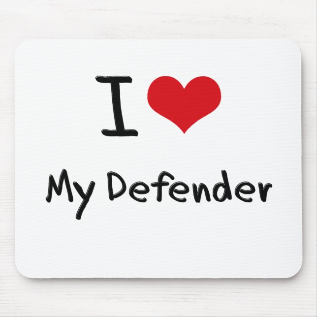I Love My Defender Mouse Pad (Front)