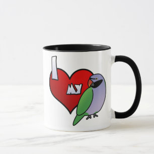 I Love my Derbyan Parakeet Mug