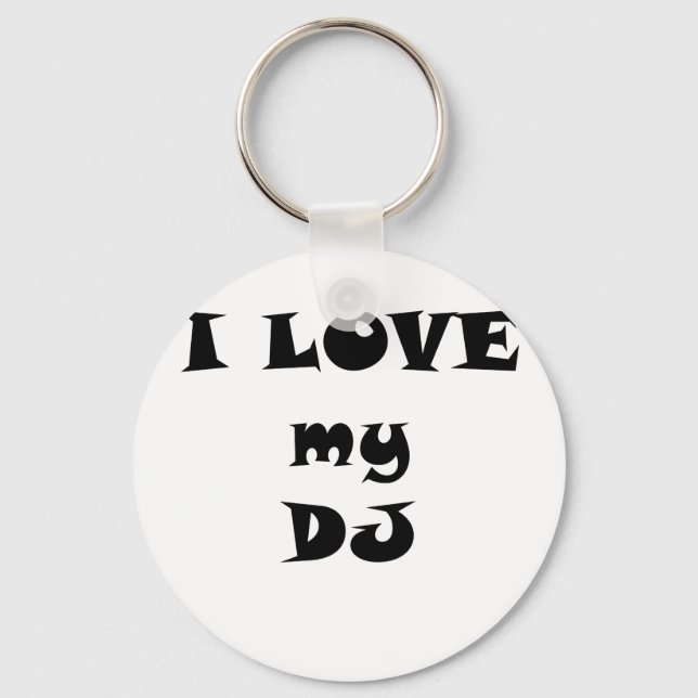 I Love my DJ Key Ring (Front)