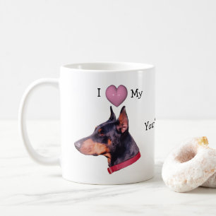 I Love My Doberman Personalised  Coffee Mug