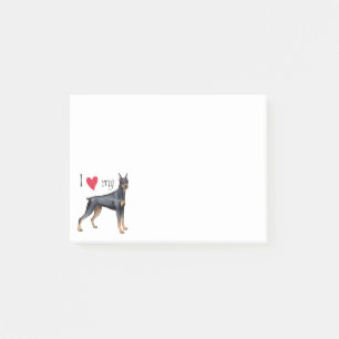 I Love my Doberman Post-it Notes