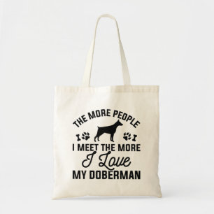 I Love My Doberman Tote Bag