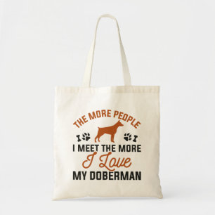 I Love My Doberman Tote Bag
