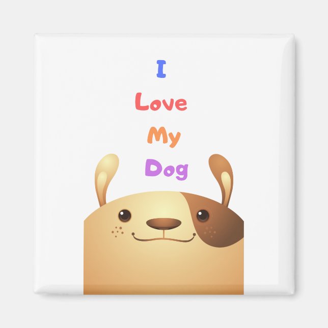I Love My Dog - c Magnet (Front)
