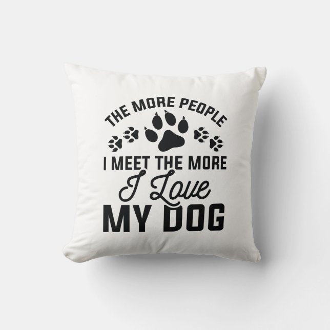 I Love My Dog Cushion (Front)