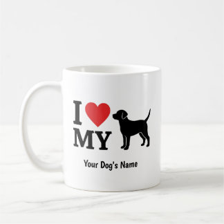 I Love My Dog Custom Name Personalised Pet Lover Coffee Mug