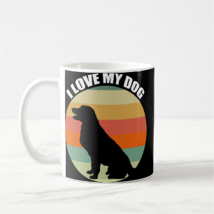 I Love My Dog Cute Golden Retriever Sunset Coffee Mug