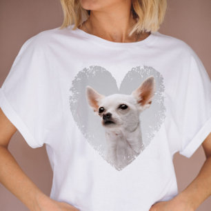 I Love My Dog Heart Photo  T-Shirt