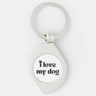 I Love My Dog Key Ring