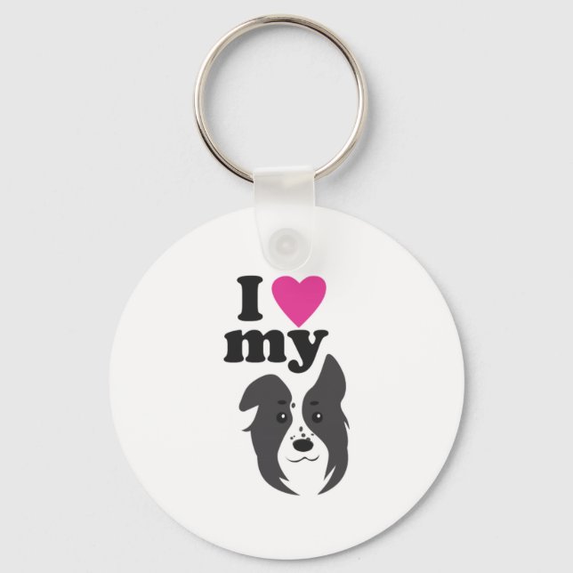 I Love My Dog! Key Ring (Front)