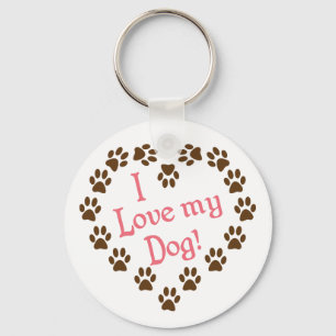 I Love my Dog Key Ring