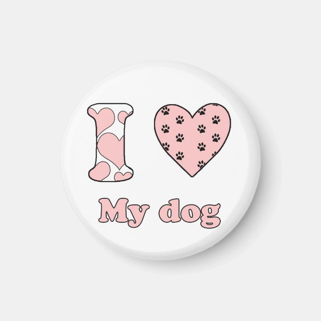 I love My dog Magnet (Front)