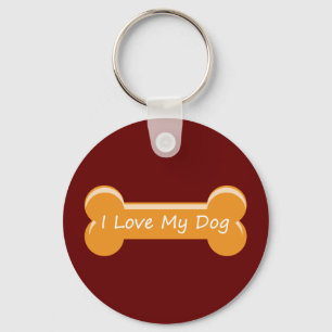 I Love My Dog   Mr. Dog Bone Key Ring