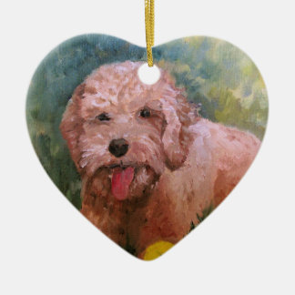 I love my dog Oranament Goldendoodle /Labradoodle. Ceramic Ornament