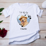 I Love My Dog Personalised Heart Pet Photo T-Shirt<br><div class="desc">Carry your best friend with you everywhere you go with this custom pet photo dog lover shirt ! A must have for every dog lover, dog mum and dog dad ! A fun twist on I Love My Dog, this shirt quote "I Love My Dog" ... Personalise wth your dog's...</div>